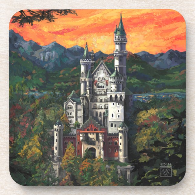 Posavasos Castillo Schloss Neuschwanstein (Frente)