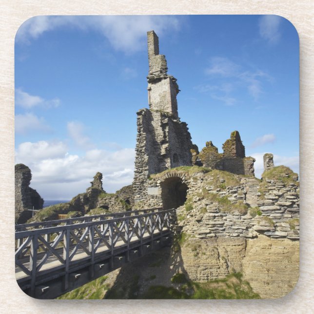 Posavasos Castillo Sinclair Girnigoe, Wick, Caithness, (Frente)