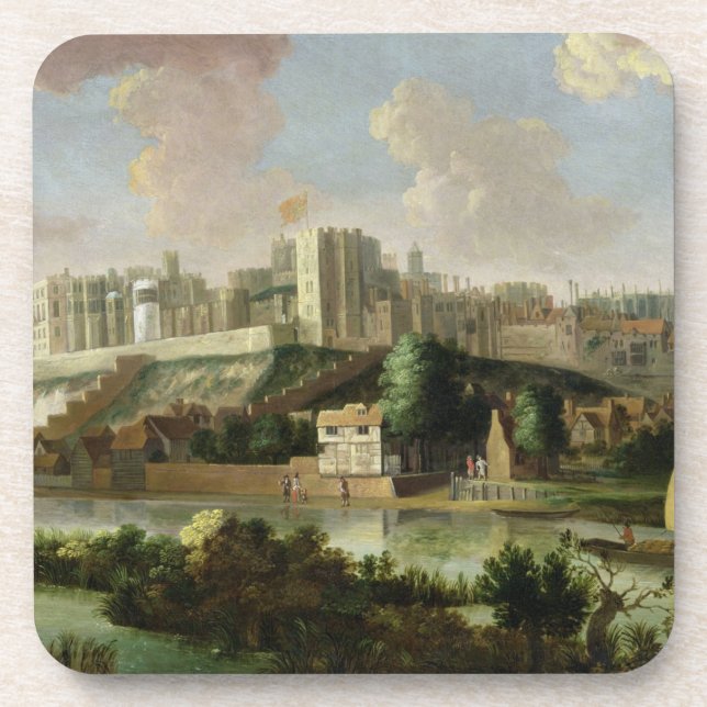 Posavasos Castillo visto del Thames, c.1700 (aceite o de (Frente)