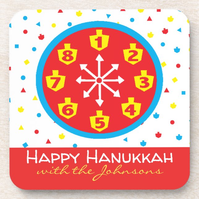 Posavasos Castillos de Hanukkah 8 días y noches (Frente)