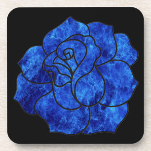 Posavasos Castillos de Rosa de fuego azul