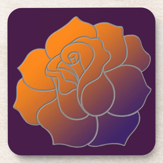 Posavasos Castillos de Rosa de Sunrise (Frente)