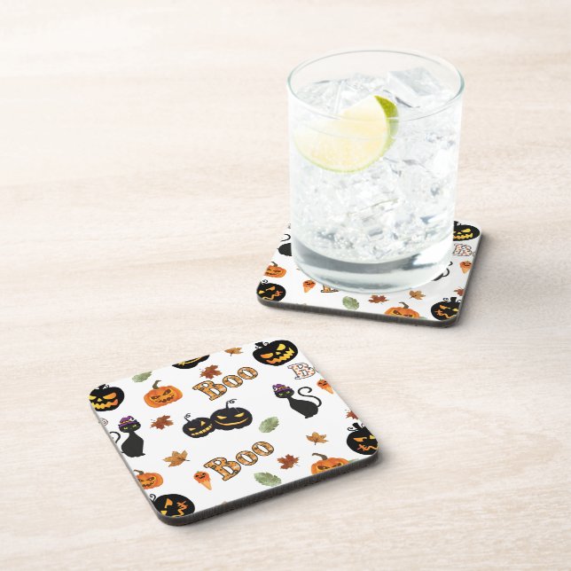 Posavasos Cat Boo Halloween (Lado Derecho)