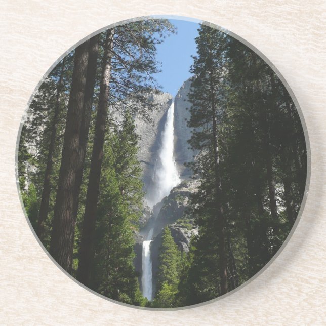 Posavasos Cataratas Yosemite y paisajes de Woods fotográfico (Frente)