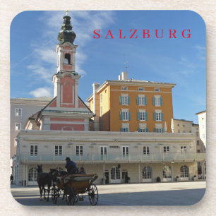 Posavasos Catastro con vistas a la iglesia de Salzburgo