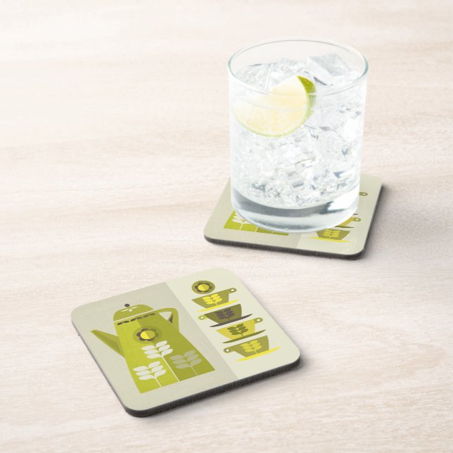 Posavasos Catastro de café de mediados de siglo (Lado Derecho)
