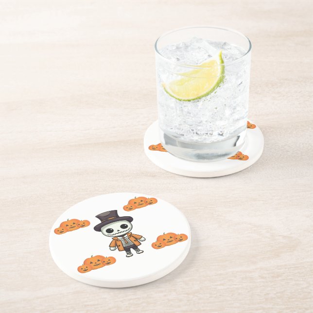 Posavasos Catastro de esqueletos de Halloween (Lado)