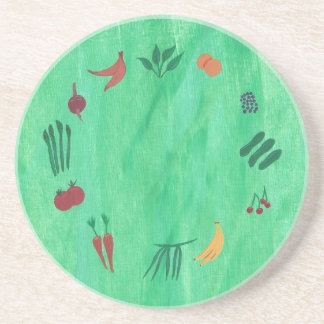 Posavasos Catastro de frutas y verduras coloridas