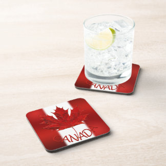 Posavasos Catastro de la bandera de Canadá Personalizado Reg