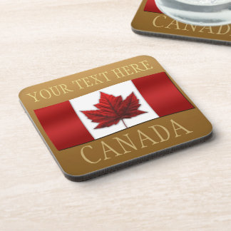Posavasos Catastro de la bandera de Canadá Personalizado Reg