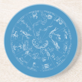 Posavasos Catastro de piedra arenisca de la gráfica zodiacs