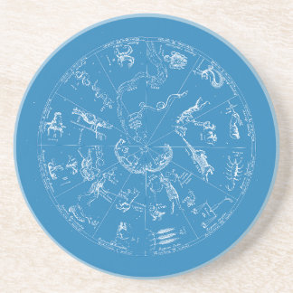 Posavasos Catastro de piedra arenisca de la gráfica zodiacs