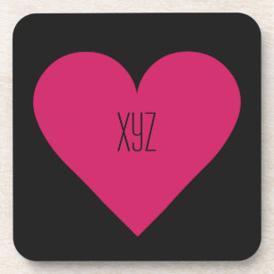Posavasos Catastro del personalizado de San Valentín Rojo
