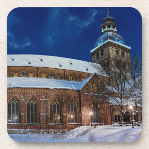 Posavasos Catedral de Domo en la plaza Dome en Riga, Letonia