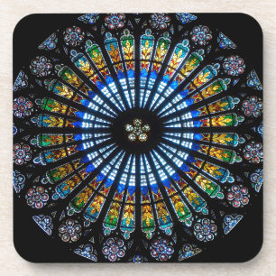 Posavasos Catedral de Estrasburgo por ventana rosa