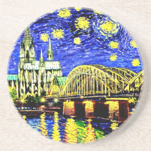 Posavasos Catedral de la Alemania de Colonia de la Noche de