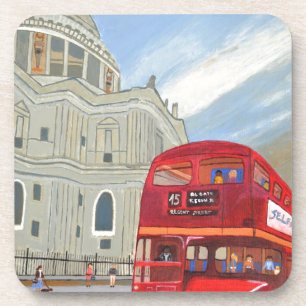 Posavasos Catedral de San Pablo y Autobús de Londres
