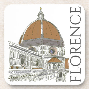Posavasos Catedral del Duomo Florencia Italia Pen y Tinta