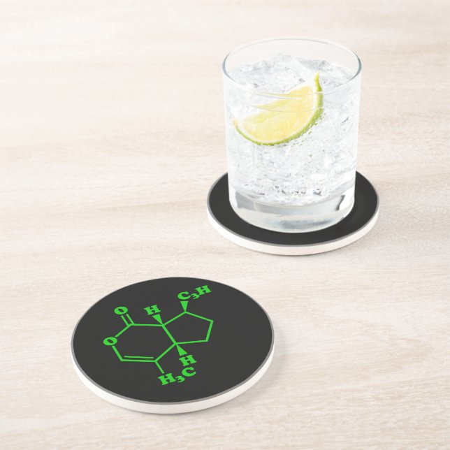Posavasos Catnip Nepetalactona Fórmula Química Molecular (Lado)