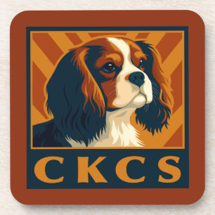 Posavasos Cavalier King Charles Spaniel CKCS Retro