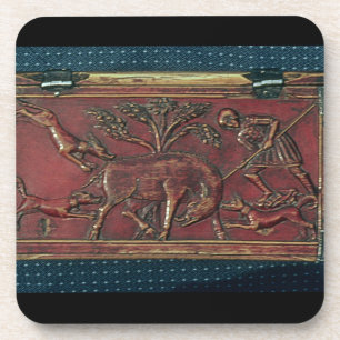 Posavasos Caza del verraco, placa de un ataúd bizantino,