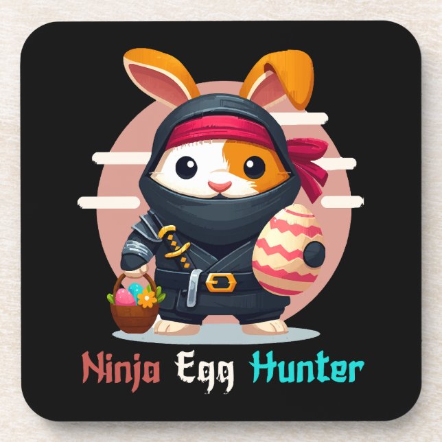 Posavasos Cazador de huevos ninja (Frente)
