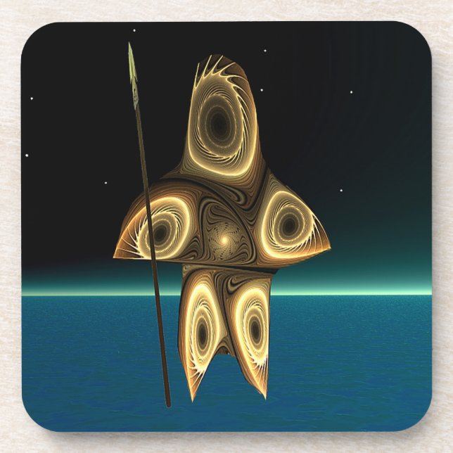 Posavasos Cazador inuit fractal (Frente)