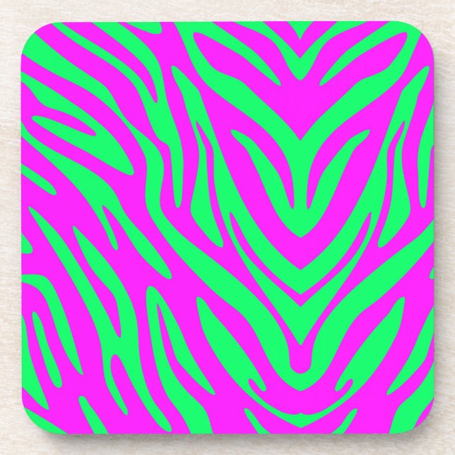 Posavasos Cebra abstracta colorida (Frente)