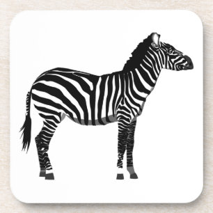Posavasos Cebra - Negro y Blanco