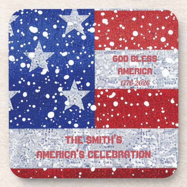 Posavasos Celebración del 250 aniversario de Estados Unidos (Frente)