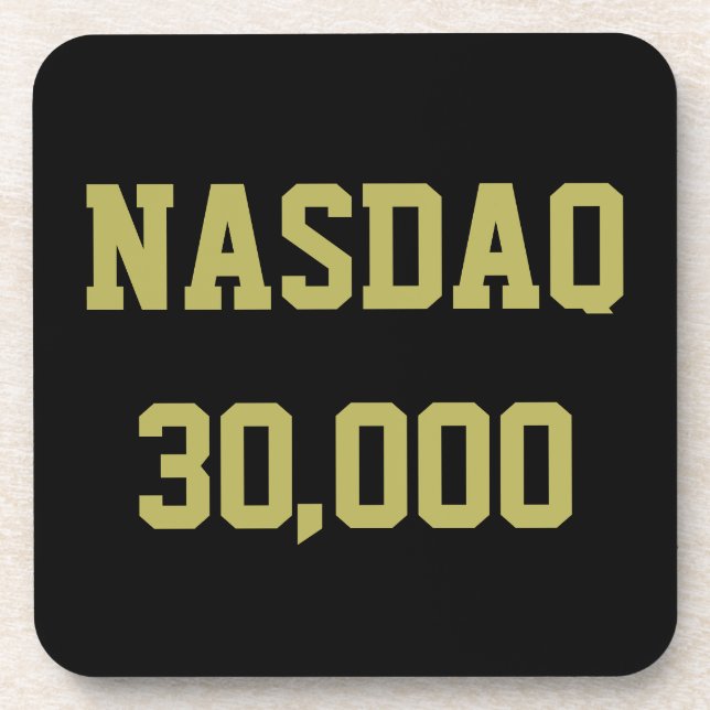 Posavasos Celebración del mercado de valores NASDAQ 30000 (Frente)