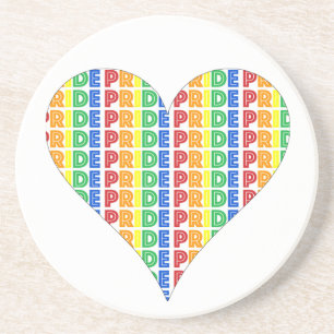 Posavasos Celebración del Mes del Orgullo Gay LGBT Corazón A