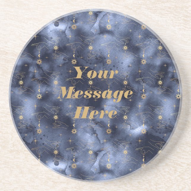 Posavasos Celebraciones celestes Tarot Card Hand Astrologer (Frente)