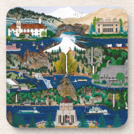 Posavasos Celebrando el desfiladero del río Columbia