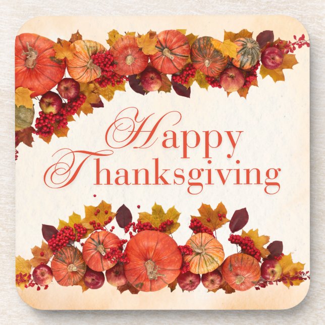 Posavasos Celebrar la temporada de gratitud con nuestros (Frente)