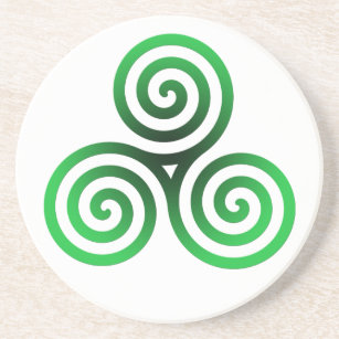 Posavasos Celta verde Triskele