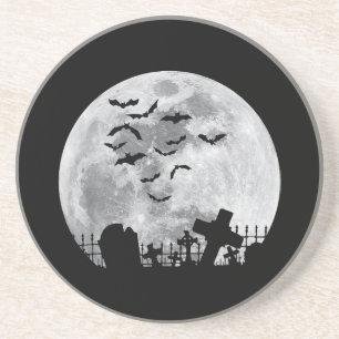 Posavasos Cementerio de la Luna Llena de Halloween Graveyard
