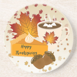 Posavasos Cena de Acción de Gracias Cocina Calabaza Pie Coci