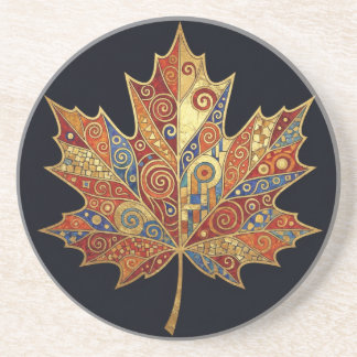 Posavasos Cenicero de arenisca MAPLE LEAF: Art Nouveau