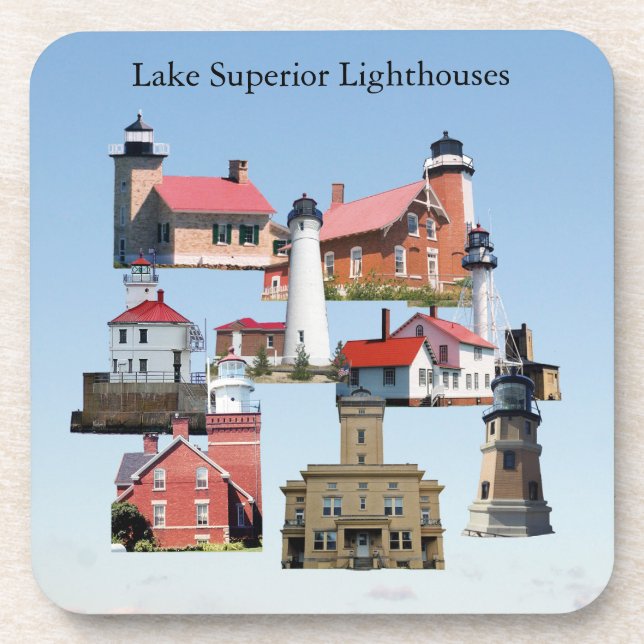 Posavasos Cenicero de faros del lago Superior (Frente)