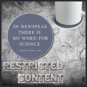 Posavasos Censura a la cita de Orwell libre de ciencia