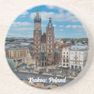 Posavasos Centro de Cracovia desde arriba en Polonia
