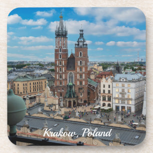 Posavasos Centro de Cracovia desde arriba en Polonia
