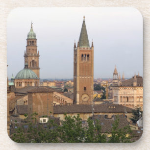 Posavasos centro de la ciudad de Parma; iglesia Battistero e