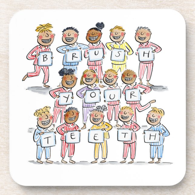 Posavasos Cepíllate los dientes (Frente)