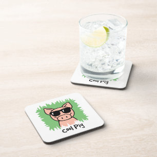 Posavasos Cerdo de Guay del clip art del dibujo animado con