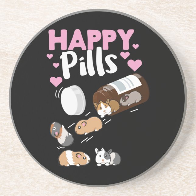 Posavasos Cerdo de Happy Pill Guinea (Frente)