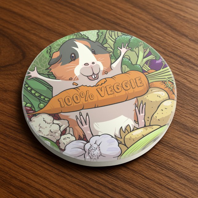 Posavasos Cerdo guineano 100% Personalizado de zanahoria veg (Subido por el creador)