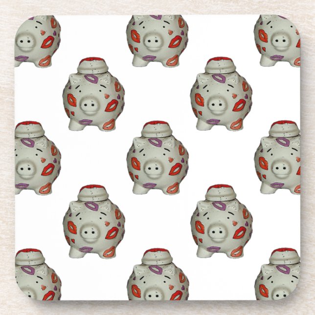 Posavasos Cerdo labial Adorable (Frente)