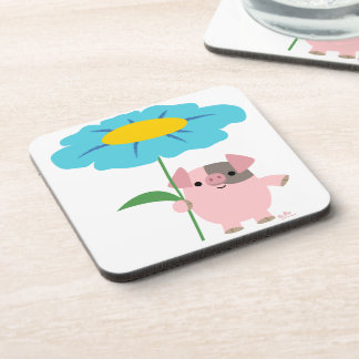 Posavasos Cerdo Personalizado Cuto Con Astilleros De Regalo